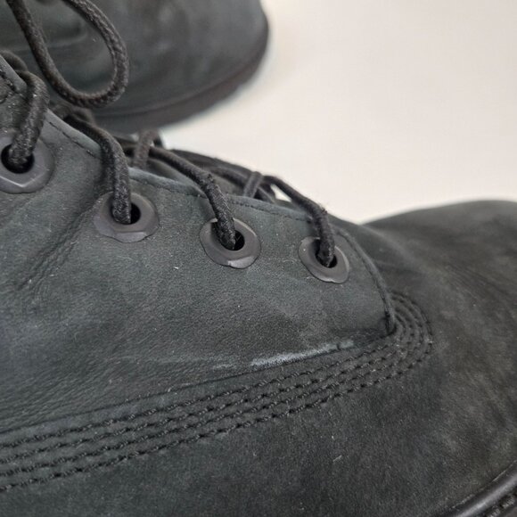 Timberland Black Suede Premium 6-Inch Boot Lace Up Boys Big Kids Size US 4.5 - Picture 11 of 12